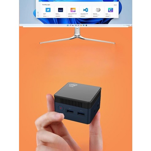 MOREFINE N100 미니PC 초소형 휴대용피씨, 신형 12세대_N100 쿼드코어 M2, 12G DDR5+256G SSD