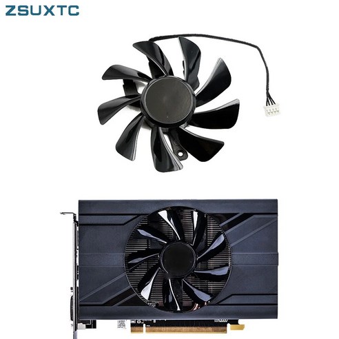 GPU 쿨러 비디오 카드 선풍기 라데온 사파이어 RX470D RX570 ITX 그래픽 냉각 시스템 교체용 T129215SU R, 한개옵션0