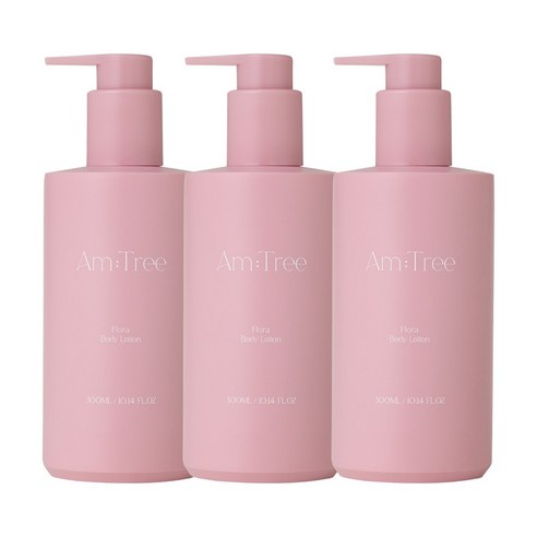 에이엠트리 플로라 향좋은 퍼퓸 고보습 바디로션 꽃 장미향, 3개, 300ml