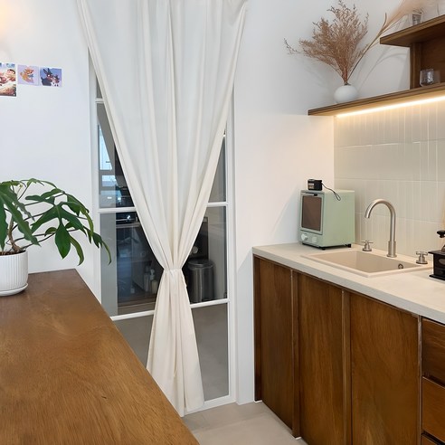 사라하우스 네츄럴 순면 광목 가리개 커튼: 자연이 스며든 공간의 변화 광목커튼