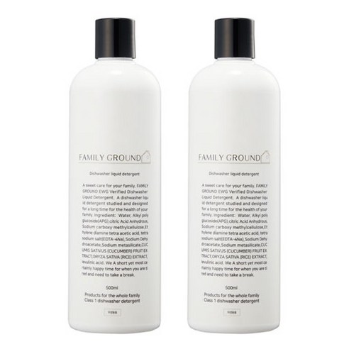패밀리그라운드 1종 식기세척기세제, 500ml, 2개