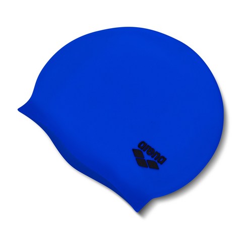 아레나 실리콘수모 플레인 수영모 AC01, 블루, 1개
