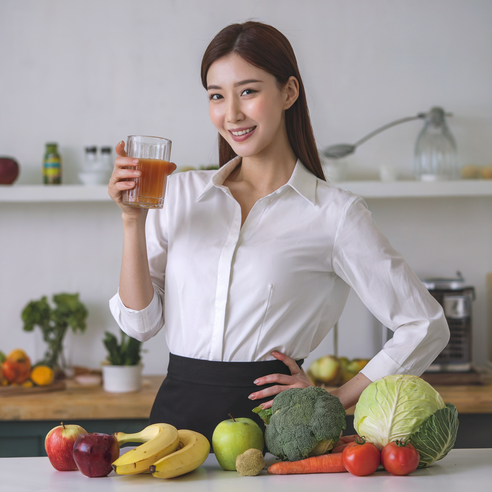 자연애담 해톡주스로 가뿐한 아침을 시작하세요!