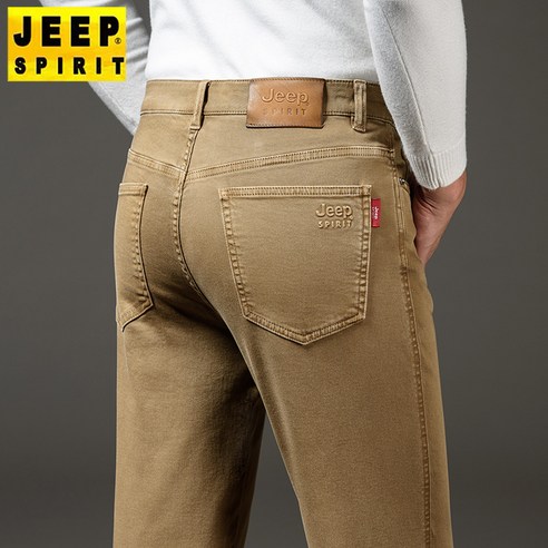 JEEP SPIRIT 지프 스피릿 남성 바지 탄력 면 스트레치 스트레이트 비즈니스 가을 겨울 남자 캐주얼 팬츠 느슨한 스트레치 올 매치 패션 미드 웨이스트 바지 J7005 jeep바지