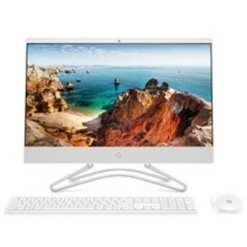 HP 올인원 PC 22-c0101kr (Pentium-J5005 DDR4 4GB 54.6 cm WIN10 SSD128GB) + 무선 키보드 + 마우스 + 동글