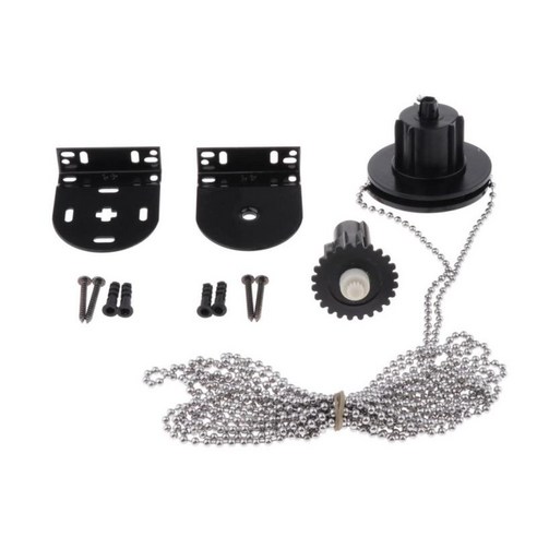 CY SHOP 롤러 블라인드 그늘 클러치 브래킷 체인 키트, 설명, 2m 스테인레스 Chain_Black
