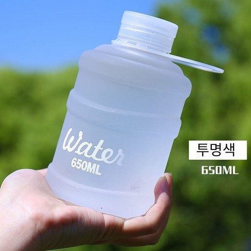 YANG크리 에이 티브 물 컵 휴대용 간단한 컵 미네랄 워터 버킷 플라스틱 학생 미니 양동이 컵 유행 인터넷 연예인 휴대용 컵, 젖빛 화이트, 단일 컵