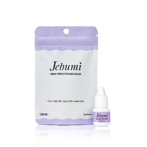 JEBUMI 속눈썹 글루 무자극 접착제 연장재료(한국산) 5g, 1개