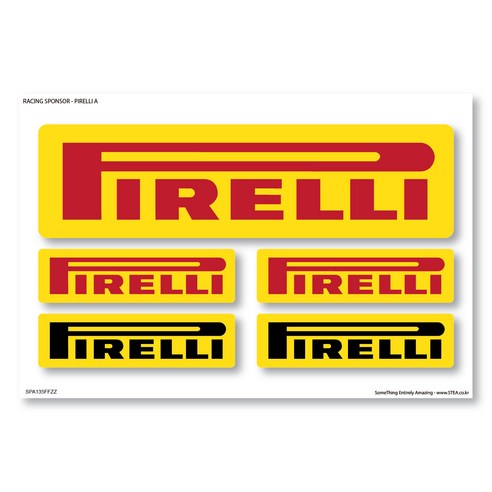 레이싱 스폰서 로고 스티커 SET 피렐리 PIRELLI, 피렐리 A타입, 1개