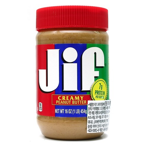 지프 크리미 땅콩버터, 454g, 5개