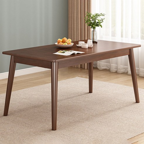 아우스 천연 고무나무 원목 식탁 원목식탁 원목식탁세트 식탁세트 나무식탁 식탁테이블 4인용 6인용 세트, 내추럴