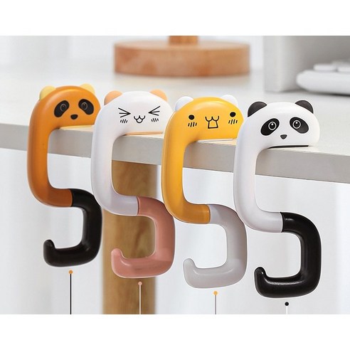 [샵앱블루] 캐릭터 휴대용 접이식 가방걸이, 1세트, 4종세트
