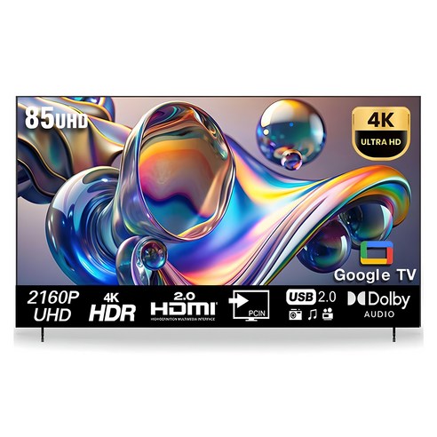 아이사 4K UHD DLED 제로베젤 스마트 TV, HK8500UHD-DA-SMART, 방문설치, 스탠드형, 216cm(85인치)