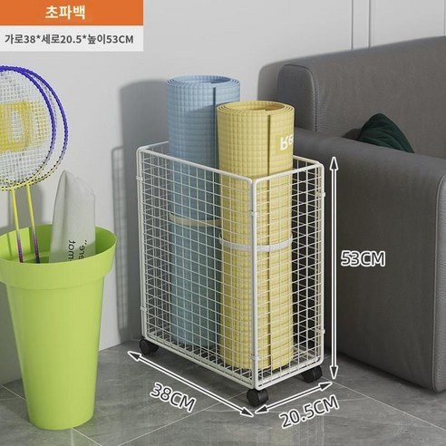 어수선한 운동기구 정리를 위한 필수 아이템: 수납 요가매트 정리대