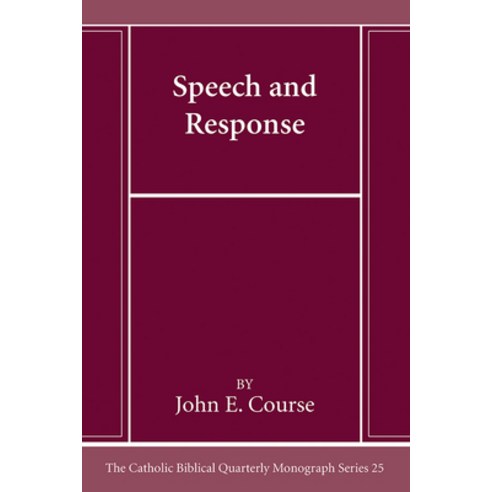 (영문도서) Speech and Response: A Rhetorical Analysis of the Introductions to the Speeches of the Book o... Paperback, Pickwick Publications, English, 9781666786552