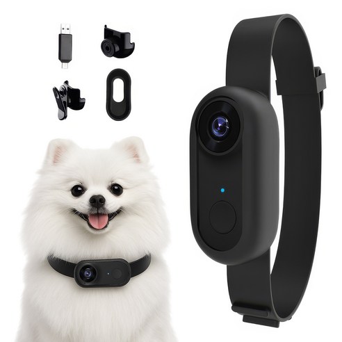 RUNDX WIFI 1080p 액션캠 무선 펫캠 고양이 강아지, 블랙+32GB 메모리