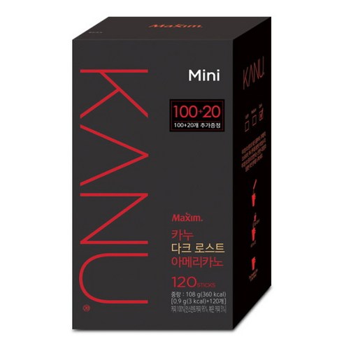 [커피타임나우ㅣ인기상품] 카누 미니 다크 아메리카노 120T: 진정한 아메리카노 애호가를 위한 완벽한 선택 [CoffeeTimeNOWㅣ추천상품]
