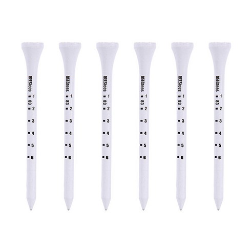 WIZMAX 클래식 골프티 눈금 원목 우드티 83mm 깊이조절 나무 롱롱티, 1개