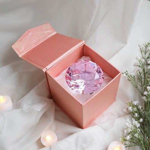데이지룸 대형 다이아 반지 프로포즈 반지 + 핑크 상자