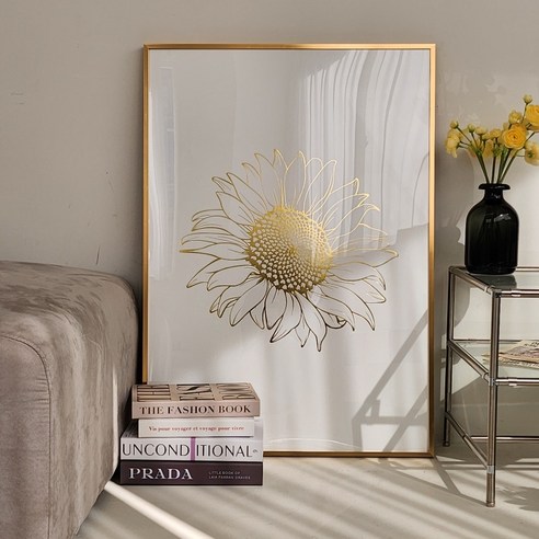 성공과 번영을 위한 필수품: 씽크앤그로우 해바라기 풍수 그림 액자