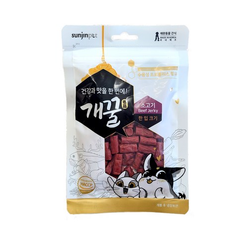 개꿀져키 소고기 한입크기 70g*5개입, 70g, 5개