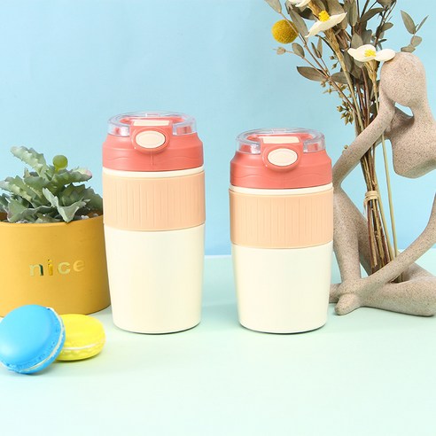 MIRTS 보온병 원터치 텀블러, 핑크, 300mL