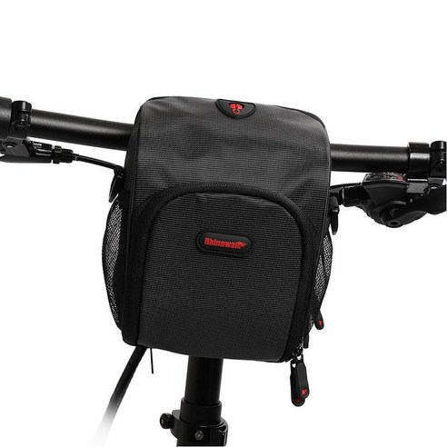 mc 자전거 앞 손잡이 가방 사이클링 장비 가방, 검정, 1.8L