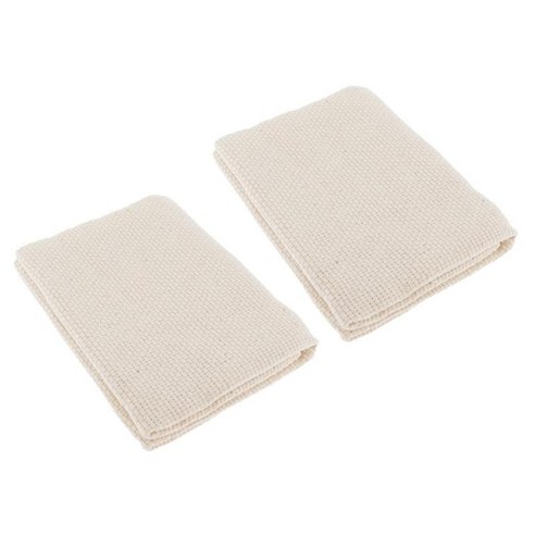 DIY 깔개 후킹 펀치 공예를위한 2x 수도사 천 예비 다 천, 베이지, 코튼