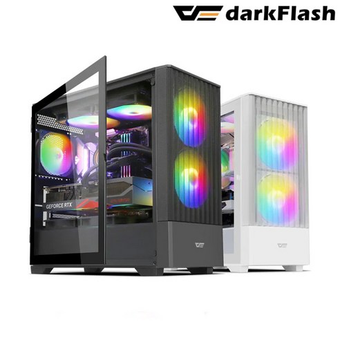 다크플래시 darkFlash DNM600 MAX MESH RGB (화이트)