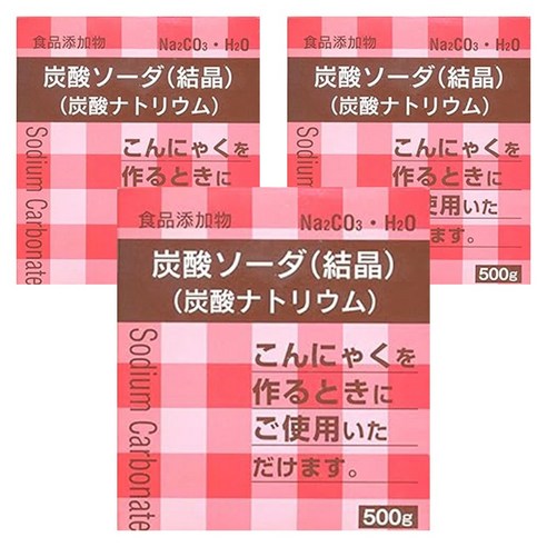 Taiyo Pharmaceutical Co. Ltd 탄산소다 탄산나트륨 식품첨가물, 500g, 3개