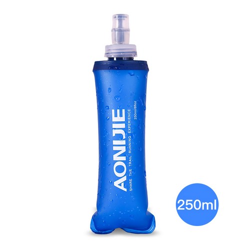 AONIJIE 소프트 플라스크 물병 접이식 접이식 물 주머니 TPU 프리 러닝 하이드레이션 팩 허리 가방 SD09/10 250/500ml, 하나, 250ml SoftFlask