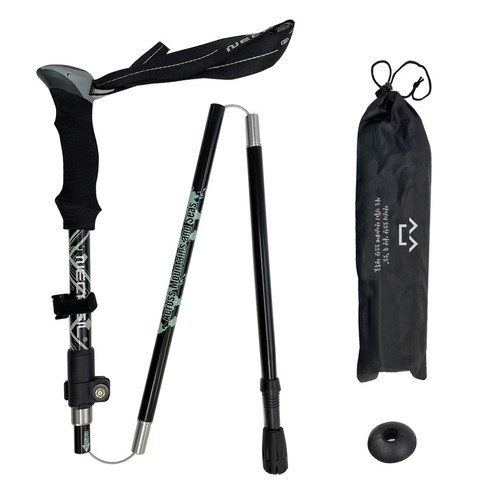 소소 5단 접이식 노르딕 워킹 스틱 등산 지팡이, 휴대성이 우수한, 안정적인 워킹을 제공하는, 고급스러운 디자인, 조절 가능한 길이, 안전인증을 받은