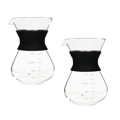 Bestra 홈카페 내열유리 핸드드립 커피서버, 2개, 400ml