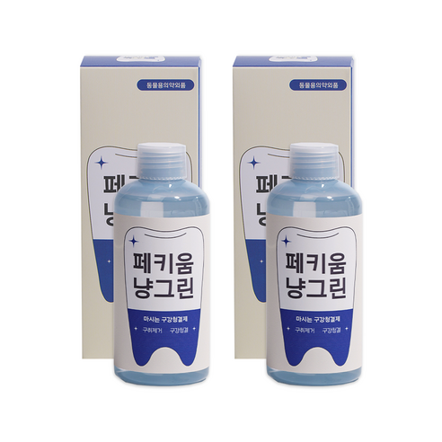 페키움 냥그린 고양이 강아지 입냄새 치석 먹는 마시는 양치 치약 덴탈워터, 200ml, 2개