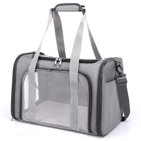 벨라또 고양이가방 반려동물 이동가방 백팩 슬링백 이동장 애견가방, 1개, 48cmx32cmx32cm, 그레이
