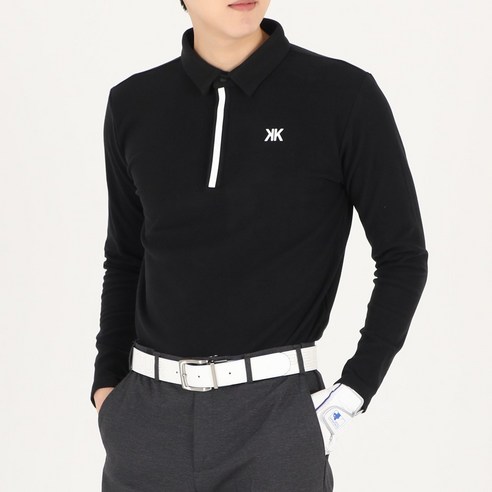 2024 FW 남성 골프 기모 스트레치 티셔츠 1401의 매력 데니스잔패턴