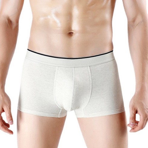 ANKRIC 코끼리팬티 면 남성 속옷 남성면 U 볼록 복서 바지 허리면 남성 복서 브리프