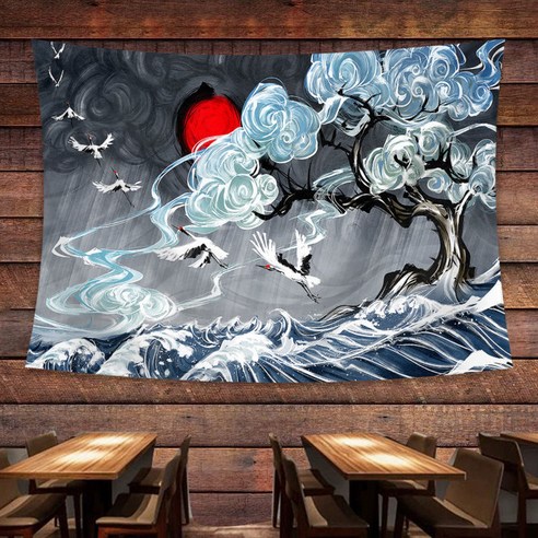 SnowDream 대형 패브릭 포스터 두꺼비집 가리개 페브릭 태피스트리 가림천 아트 행잉 초대형 태피스트리, 50*40+설치 패키지, KF21