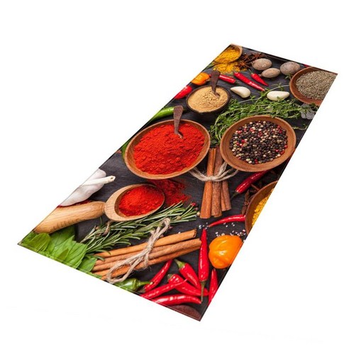 주방 매트 롱 러그 흡수제 15.7x47inch 홈 영역 바닥 보호 친환경 다기능 직사각형 빨 수 있는 미끄럼 방지 바닥, E, 폴리에스터