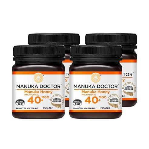 마누카닥터 마누카 허니 멀티플로랄 40+ MGO 마누카꿀 250g 4개 (뉴질랜드) Manuka Doctor Manuka Honey Multifloral 40+ MGO