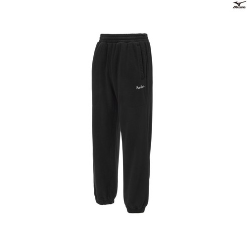 [국내배송] 미즈노 RUNBIRD FLEECE PANTS 블랙 플리스 소재 보온성 남녀공용 트레이닝 하의