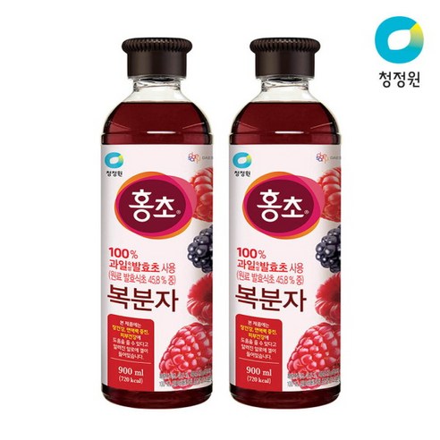 [맥심] 청정원 홍초 복분자 900ml 2개