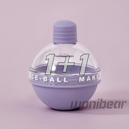 1+1 WONIBEAR 아이스볼 메이커 왕얼음틀 2P, 1+1 01-04 보라+블루