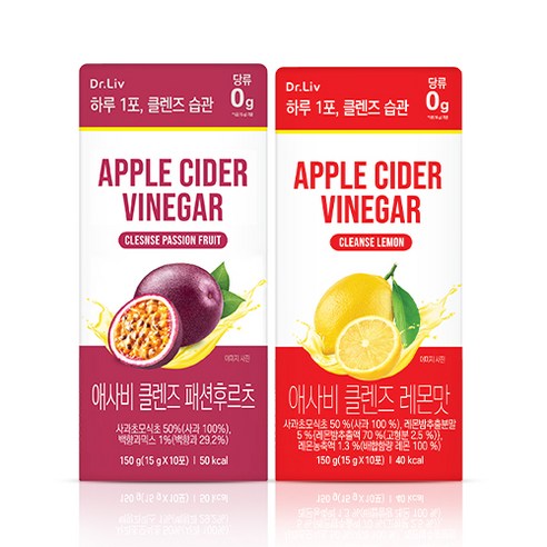 닥터리브 애사비 클렌즈 레몬 + 패션후르츠맛 세트, 3세트, 150g