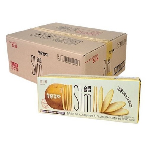 해태 구운감자 슬림 80g 24개 감자 크래커 한박스 행사간식 사무실간식, 상세페이지 참조, 상세페이지 참조