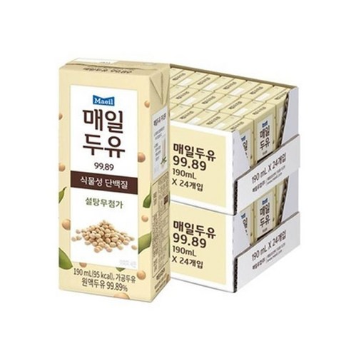 매일두유 무가당두유 190ml 48개
