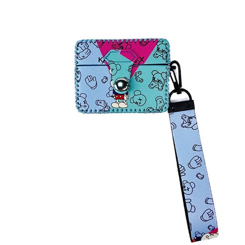 SIYU 가죽 에어팟 프로 케이스 스트랩, 베이지, airpods pro 2세대