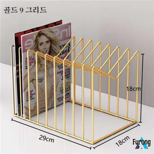 테이블 책장 철 선반 선반 창조적 인 데스크탑 저장 선반, 금 [큰 토끼] 9 사각형