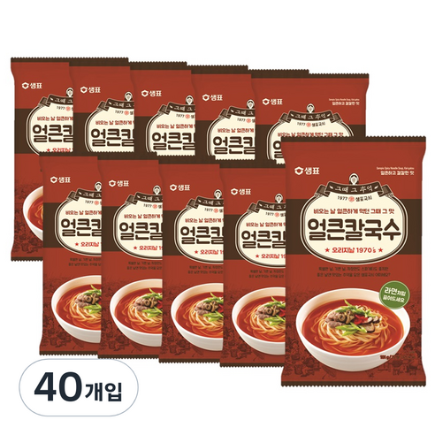 샘표 얼큰 칼국수, 80개입, 101g