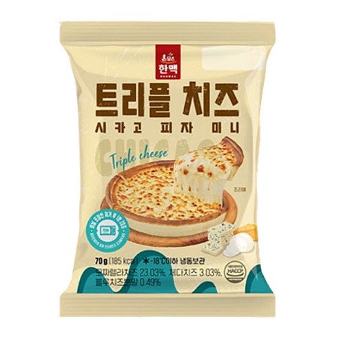 한맥 미니 시카고 피자 트리플치즈 70g x 1개 한맥 미니 시카고 피자 트리플치즈 70g x 1개